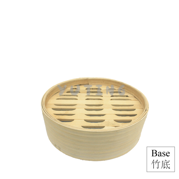 Stainless Steel Rim Bamboo Steamer (Wood Base) & Bamboo Cover - Image 4