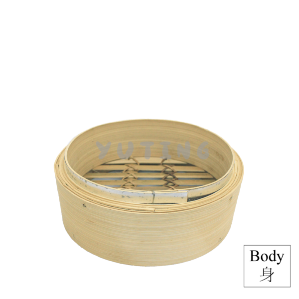 Aluminum Rim Bamboo Steamer (Bamboo Base) & Bamboo Cover - Image 3