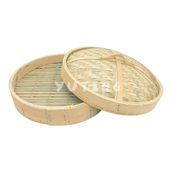 Wood Steamer with Wood Rim (Bamboo Base) & Wood Steamer Cover