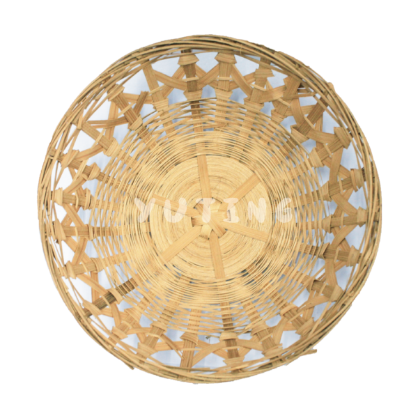 Big Hole Bamboo Round Basket - Image 2