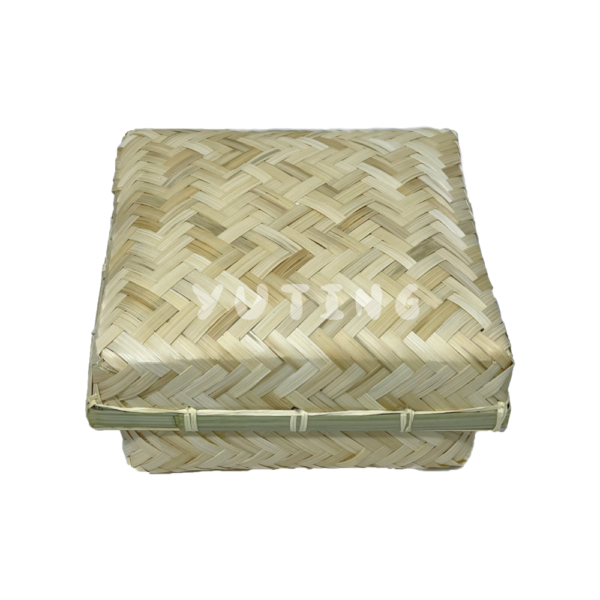 Square Bamboo Hamper Basket - Image 2