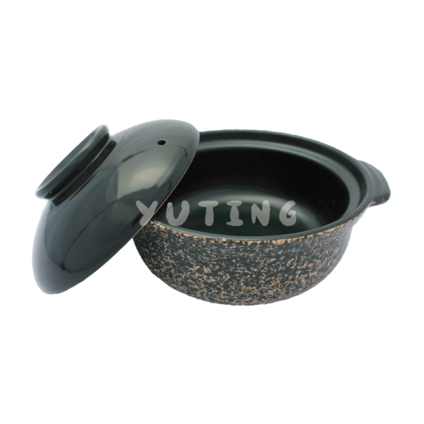 Heat Resistance Double Ears Claypot (Black Stone)