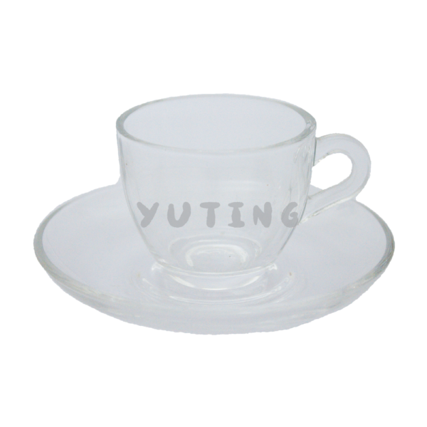 Glass Tea Cup & Saucer