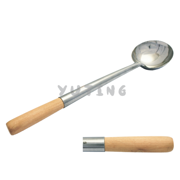 Stainless Steel Heavy Duty Ladle with Wood Handle