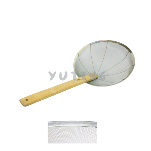 Stainless Steel Mesh Strainer with Bamboo Handle (Semi Hand Made)