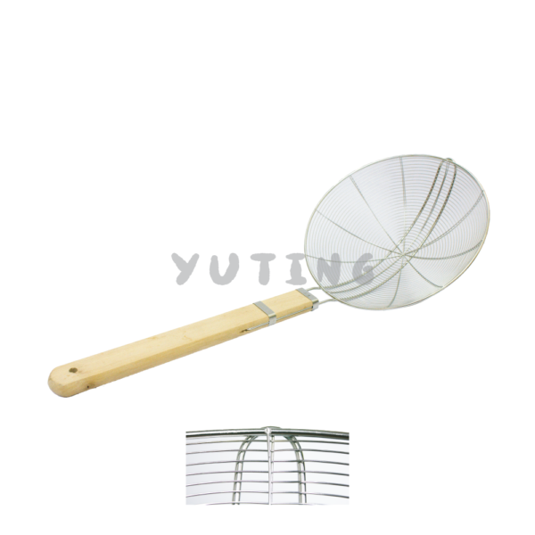 Stainless Steel Strainer with Wood Handle