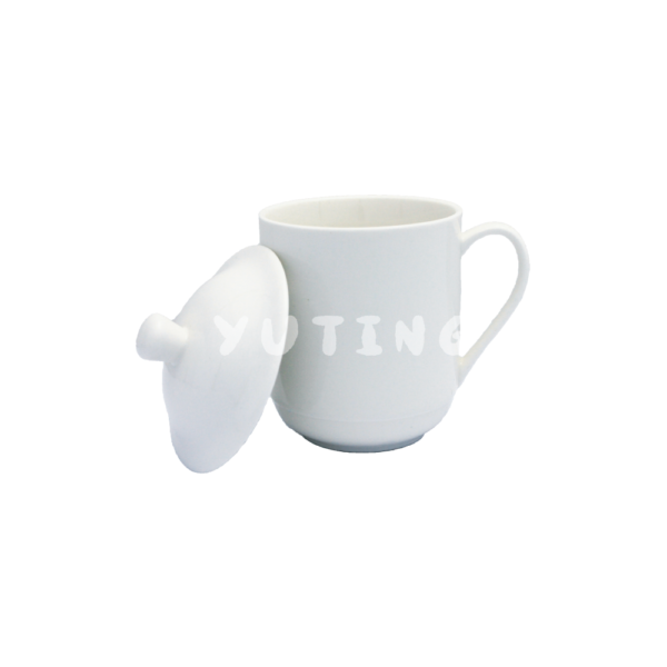 Porcelain White Cup with Cover