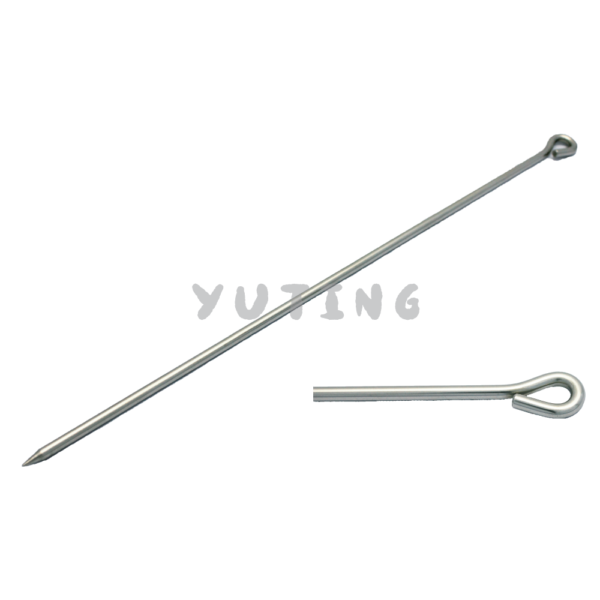 Stainless Steel Char Siew Skewer (Needle) with Small Ring Head