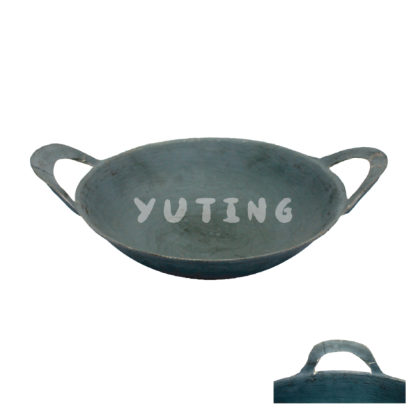 Double Flat Ear Cast Iron Wok