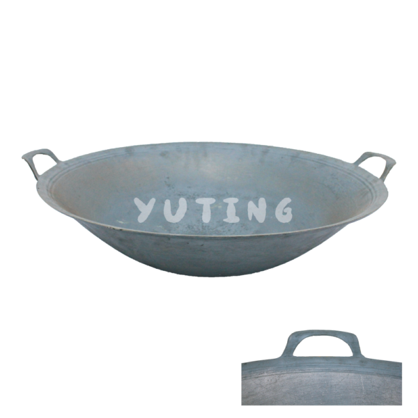 Double Flat Ear Cast Iron Wok